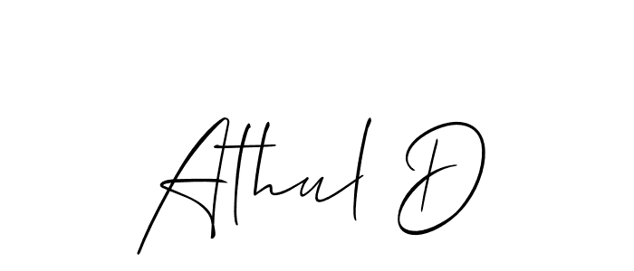 How to Draw Athul D signature style? Allison_Script is a latest design signature styles for name Athul D. Athul D signature style 2 images and pictures png