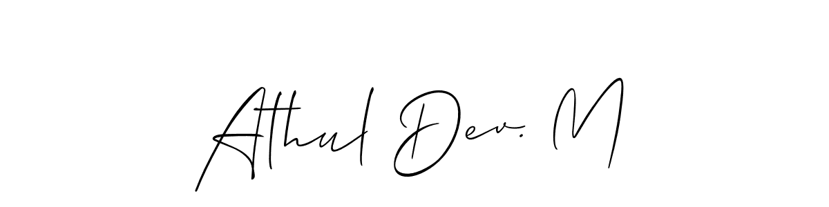 It looks lik you need a new signature style for name Athul Dev. M. Design unique handwritten (Allison_Script) signature with our free signature maker in just a few clicks. Athul Dev. M signature style 2 images and pictures png