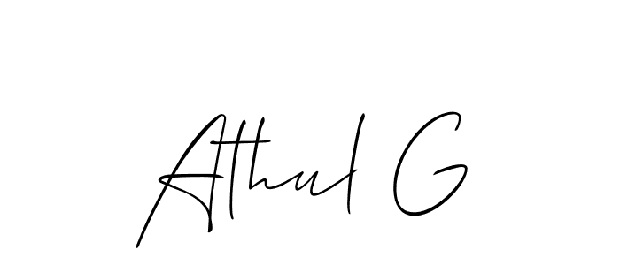 Best and Professional Signature Style for Athul G. Allison_Script Best Signature Style Collection. Athul G signature style 2 images and pictures png