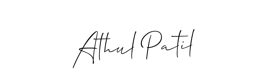 It looks lik you need a new signature style for name Athul Patil. Design unique handwritten (Allison_Script) signature with our free signature maker in just a few clicks. Athul Patil signature style 2 images and pictures png