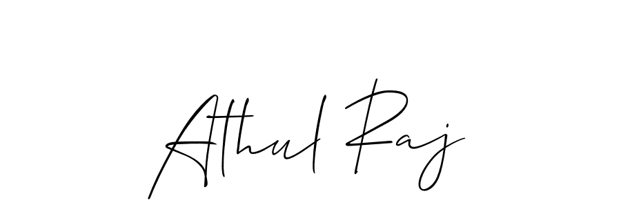 Create a beautiful signature design for name Athul Raj. With this signature (Allison_Script) fonts, you can make a handwritten signature for free. Athul Raj signature style 2 images and pictures png