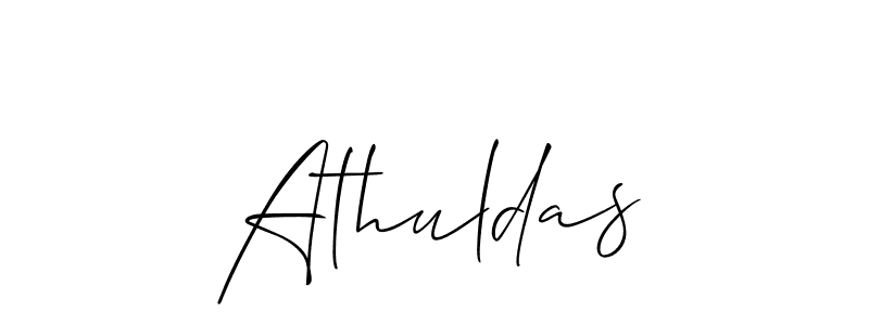 How to make Athuldas signature? Allison_Script is a professional autograph style. Create handwritten signature for Athuldas name. Athuldas signature style 2 images and pictures png
