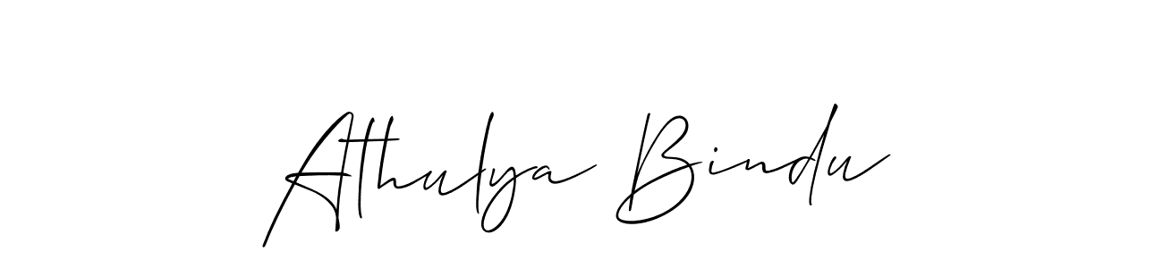 How to make Athulya Bindu signature? Allison_Script is a professional autograph style. Create handwritten signature for Athulya Bindu name. Athulya Bindu signature style 2 images and pictures png