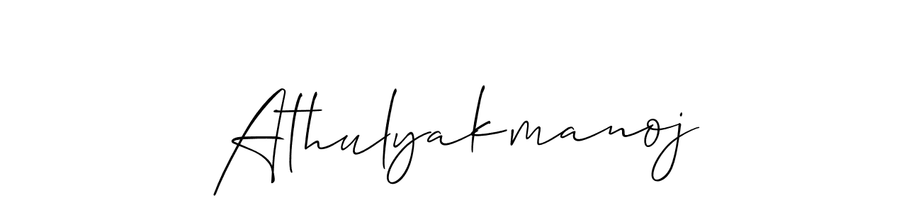 if you are searching for the best signature style for your name Athulyakmanoj. so please give up your signature search. here we have designed multiple signature styles  using Allison_Script. Athulyakmanoj signature style 2 images and pictures png