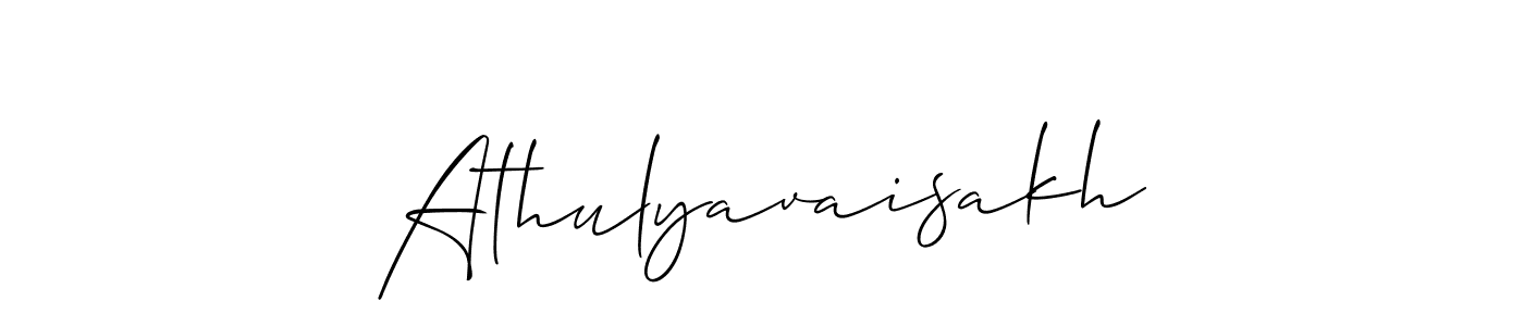 Athulyavaisakh stylish signature style. Best Handwritten Sign (Allison_Script) for my name. Handwritten Signature Collection Ideas for my name Athulyavaisakh. Athulyavaisakh signature style 2 images and pictures png