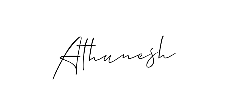 Use a signature maker to create a handwritten signature online. With this signature software, you can design (Allison_Script) your own signature for name Athunesh. Athunesh signature style 2 images and pictures png