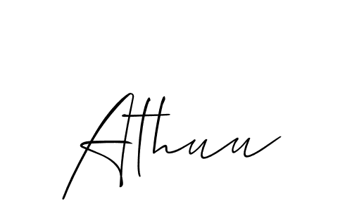 Make a beautiful signature design for name Athuu. With this signature (Allison_Script) style, you can create a handwritten signature for free. Athuu signature style 2 images and pictures png