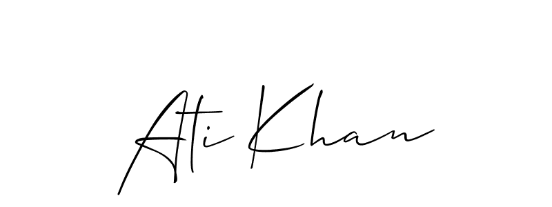 Best and Professional Signature Style for Ati Khan. Allison_Script Best Signature Style Collection. Ati Khan signature style 2 images and pictures png