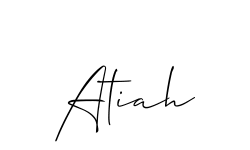 How to make Atiah name signature. Use Allison_Script style for creating short signs online. This is the latest handwritten sign. Atiah signature style 2 images and pictures png
