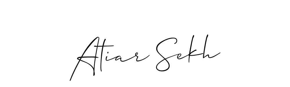 Also You can easily find your signature by using the search form. We will create Atiar Sekh name handwritten signature images for you free of cost using Allison_Script sign style. Atiar Sekh signature style 2 images and pictures png