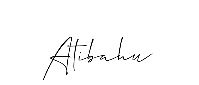 How to Draw Atibahu signature style? Allison_Script is a latest design signature styles for name Atibahu. Atibahu signature style 2 images and pictures png