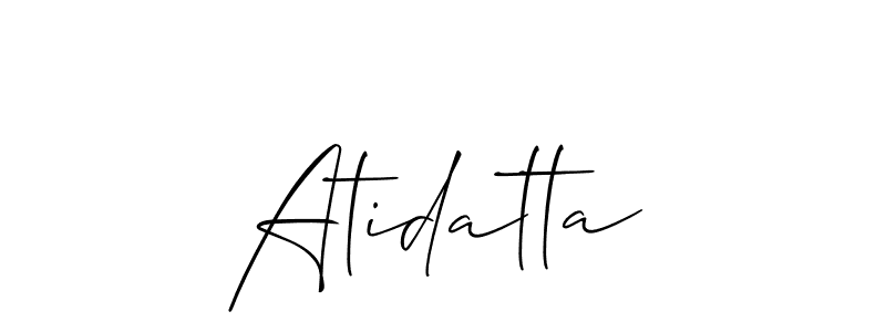 Atidatta stylish signature style. Best Handwritten Sign (Allison_Script) for my name. Handwritten Signature Collection Ideas for my name Atidatta. Atidatta signature style 2 images and pictures png