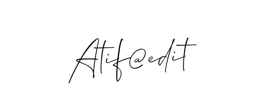 Best and Professional Signature Style for Atif@edit. Allison_Script Best Signature Style Collection. Atif@edit signature style 2 images and pictures png