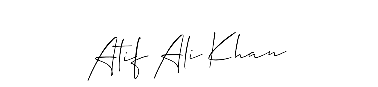 Atif Ali Khan stylish signature style. Best Handwritten Sign (Allison_Script) for my name. Handwritten Signature Collection Ideas for my name Atif Ali Khan. Atif Ali Khan signature style 2 images and pictures png