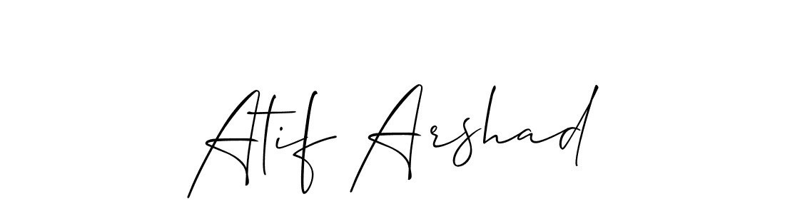 Create a beautiful signature design for name Atif Arshad. With this signature (Allison_Script) fonts, you can make a handwritten signature for free. Atif Arshad signature style 2 images and pictures png