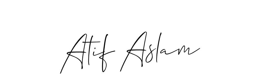 Also we have Atif Aslam name is the best signature style. Create professional handwritten signature collection using Allison_Script autograph style. Atif Aslam signature style 2 images and pictures png