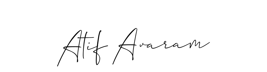 Also we have Atif Avaram name is the best signature style. Create professional handwritten signature collection using Allison_Script autograph style. Atif Avaram signature style 2 images and pictures png