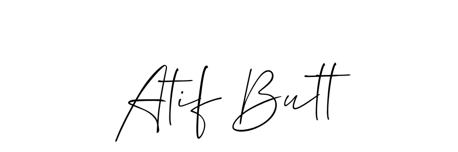 Allison_Script is a professional signature style that is perfect for those who want to add a touch of class to their signature. It is also a great choice for those who want to make their signature more unique. Get Atif Butt name to fancy signature for free. Atif Butt signature style 2 images and pictures png