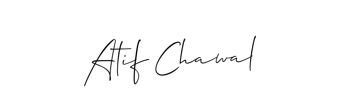 It looks lik you need a new signature style for name Atif Chawal. Design unique handwritten (Allison_Script) signature with our free signature maker in just a few clicks. Atif Chawal signature style 2 images and pictures png