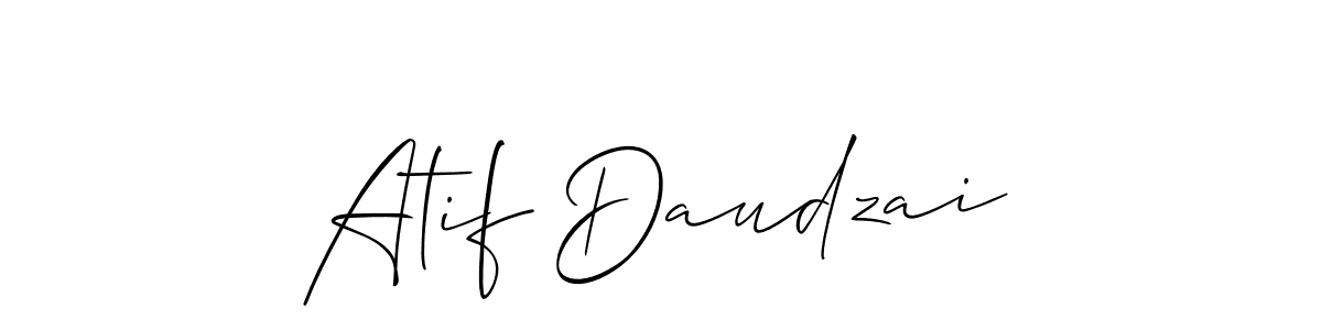 How to make Atif Daudzai name signature. Use Allison_Script style for creating short signs online. This is the latest handwritten sign. Atif Daudzai signature style 2 images and pictures png