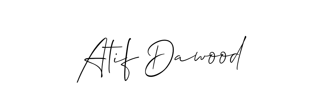 Also You can easily find your signature by using the search form. We will create Atif Dawood name handwritten signature images for you free of cost using Allison_Script sign style. Atif Dawood signature style 2 images and pictures png