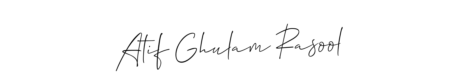 Atif Ghulam Rasool stylish signature style. Best Handwritten Sign (Allison_Script) for my name. Handwritten Signature Collection Ideas for my name Atif Ghulam Rasool. Atif Ghulam Rasool signature style 2 images and pictures png