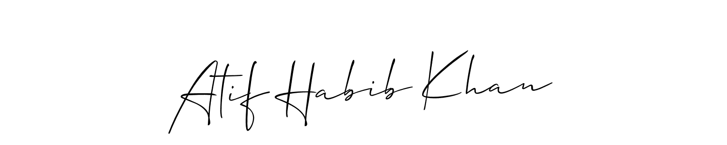 Make a beautiful signature design for name Atif Habib Khan. Use this online signature maker to create a handwritten signature for free. Atif Habib Khan signature style 2 images and pictures png