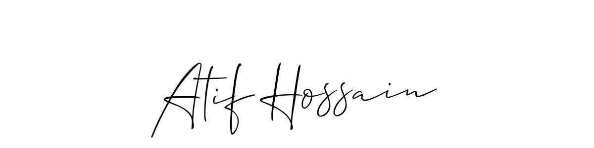 How to make Atif Hossain signature? Allison_Script is a professional autograph style. Create handwritten signature for Atif Hossain name. Atif Hossain signature style 2 images and pictures png