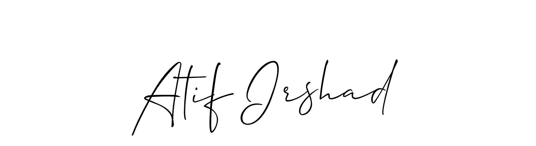 Atif Irshad stylish signature style. Best Handwritten Sign (Allison_Script) for my name. Handwritten Signature Collection Ideas for my name Atif Irshad. Atif Irshad signature style 2 images and pictures png