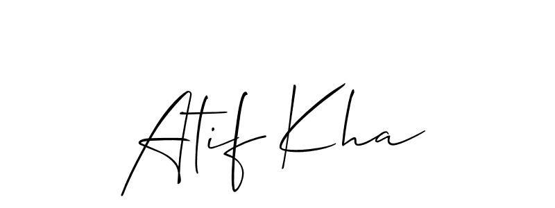 Best and Professional Signature Style for Atif Kha. Allison_Script Best Signature Style Collection. Atif Kha signature style 2 images and pictures png