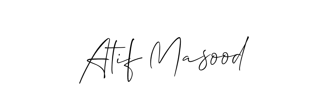 How to Draw Atif Masood signature style? Allison_Script is a latest design signature styles for name Atif Masood. Atif Masood signature style 2 images and pictures png