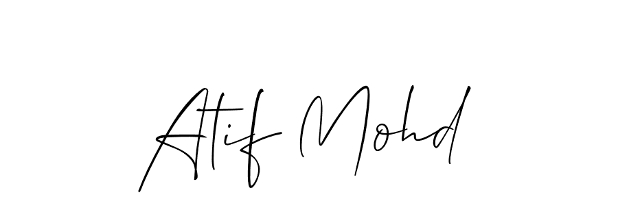 Make a beautiful signature design for name Atif Mohd. With this signature (Allison_Script) style, you can create a handwritten signature for free. Atif Mohd signature style 2 images and pictures png