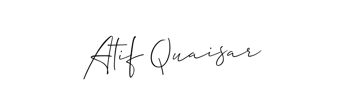 Also we have Atif Quaisar name is the best signature style. Create professional handwritten signature collection using Allison_Script autograph style. Atif Quaisar signature style 2 images and pictures png