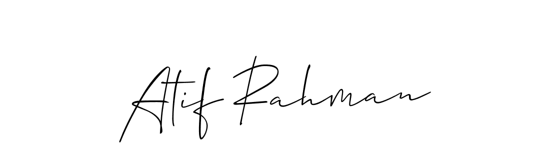 Make a short Atif Rahman signature style. Manage your documents anywhere anytime using Allison_Script. Create and add eSignatures, submit forms, share and send files easily. Atif Rahman signature style 2 images and pictures png