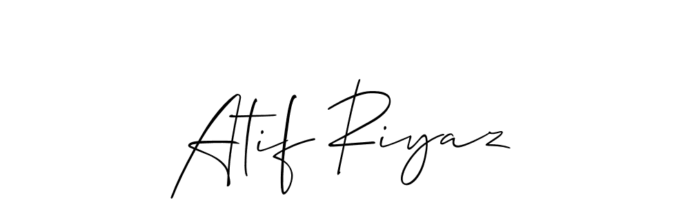 Make a short Atif Riyaz signature style. Manage your documents anywhere anytime using Allison_Script. Create and add eSignatures, submit forms, share and send files easily. Atif Riyaz signature style 2 images and pictures png