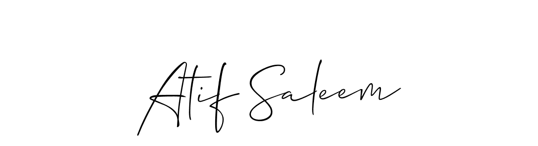 Also You can easily find your signature by using the search form. We will create Atif Saleem name handwritten signature images for you free of cost using Allison_Script sign style. Atif Saleem signature style 2 images and pictures png
