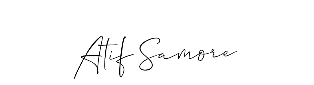 Make a short Atif Samore signature style. Manage your documents anywhere anytime using Allison_Script. Create and add eSignatures, submit forms, share and send files easily. Atif Samore signature style 2 images and pictures png