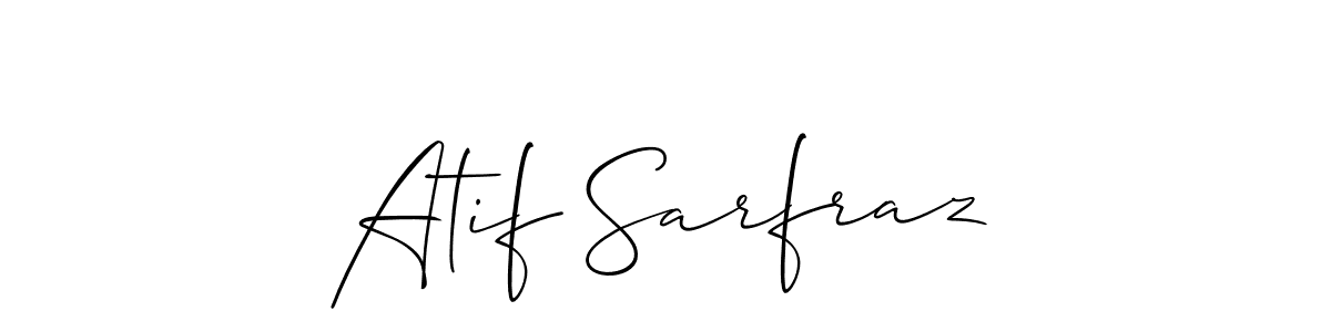 Atif Sarfraz stylish signature style. Best Handwritten Sign (Allison_Script) for my name. Handwritten Signature Collection Ideas for my name Atif Sarfraz. Atif Sarfraz signature style 2 images and pictures png