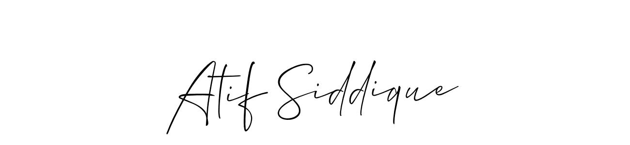 How to make Atif Siddique signature? Allison_Script is a professional autograph style. Create handwritten signature for Atif Siddique name. Atif Siddique signature style 2 images and pictures png