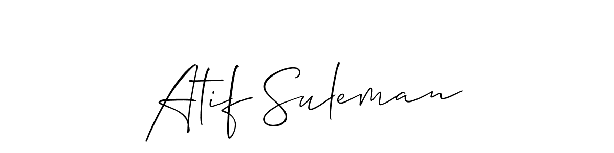 You should practise on your own different ways (Allison_Script) to write your name (Atif Suleman) in signature. don't let someone else do it for you. Atif Suleman signature style 2 images and pictures png