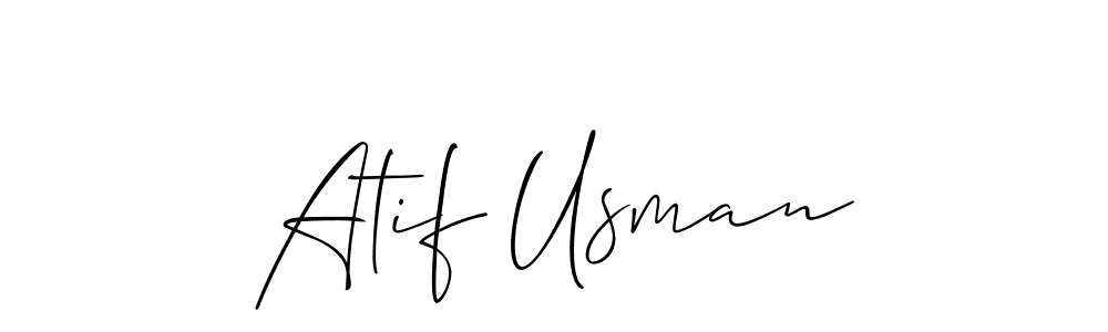 How to make Atif Usman signature? Allison_Script is a professional autograph style. Create handwritten signature for Atif Usman name. Atif Usman signature style 2 images and pictures png