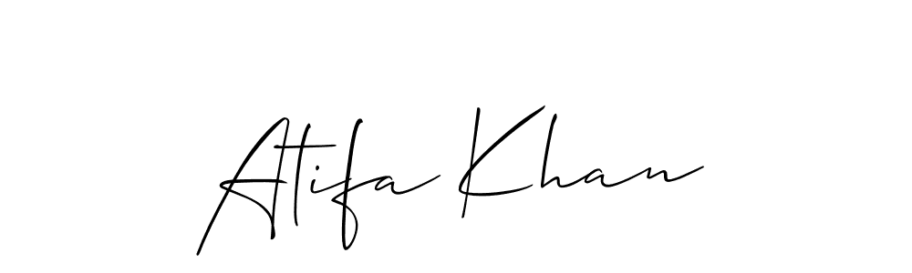 This is the best signature style for the Atifa Khan name. Also you like these signature font (Allison_Script). Mix name signature. Atifa Khan signature style 2 images and pictures png