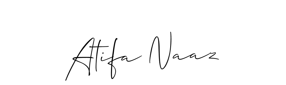 Make a short Atifa Naaz signature style. Manage your documents anywhere anytime using Allison_Script. Create and add eSignatures, submit forms, share and send files easily. Atifa Naaz signature style 2 images and pictures png
