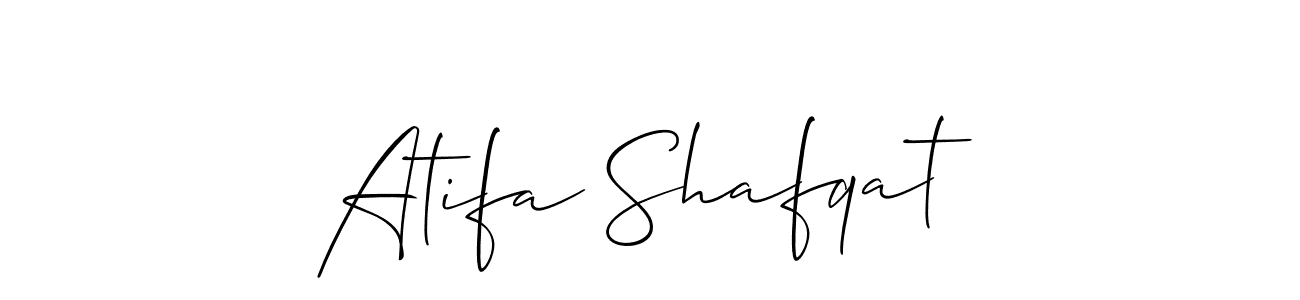 Once you've used our free online signature maker to create your best signature Allison_Script style, it's time to enjoy all of the benefits that Atifa Shafqat name signing documents. Atifa Shafqat signature style 2 images and pictures png