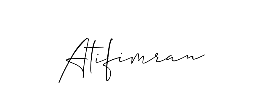 Also You can easily find your signature by using the search form. We will create Atifimran name handwritten signature images for you free of cost using Allison_Script sign style. Atifimran signature style 2 images and pictures png