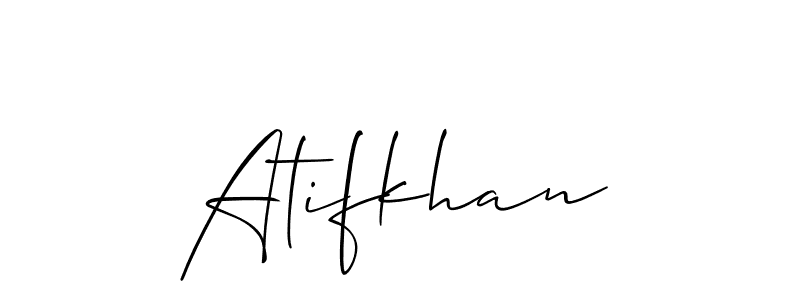 It looks lik you need a new signature style for name Atifkhan. Design unique handwritten (Allison_Script) signature with our free signature maker in just a few clicks. Atifkhan signature style 2 images and pictures png