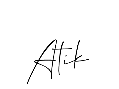 Also we have Atik name is the best signature style. Create professional handwritten signature collection using Allison_Script autograph style. Atik signature style 2 images and pictures png