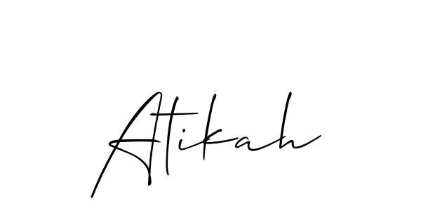 Design your own signature with our free online signature maker. With this signature software, you can create a handwritten (Allison_Script) signature for name Atikah. Atikah signature style 2 images and pictures png