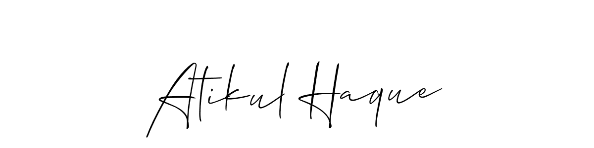 if you are searching for the best signature style for your name Atikul Haque. so please give up your signature search. here we have designed multiple signature styles  using Allison_Script. Atikul Haque signature style 2 images and pictures png