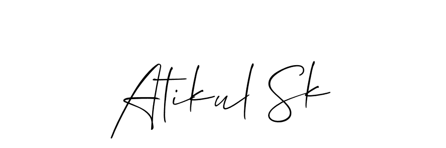 How to make Atikul Sk signature? Allison_Script is a professional autograph style. Create handwritten signature for Atikul Sk name. Atikul Sk signature style 2 images and pictures png